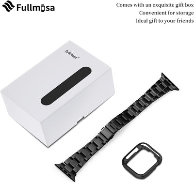 Fullmosa für Apple Watch series 7 8 9 Armband 45mm series 6 SE/SE2 44mm mit Uhrengehäuse, Kein Werkz