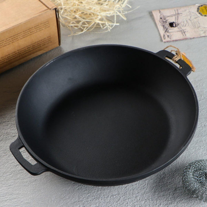 Gusseiserne Bratpfanne - BBQ Zubehör - Aussenküche - Geeignet Für Alle Wärmequellen - Ofenschale - B