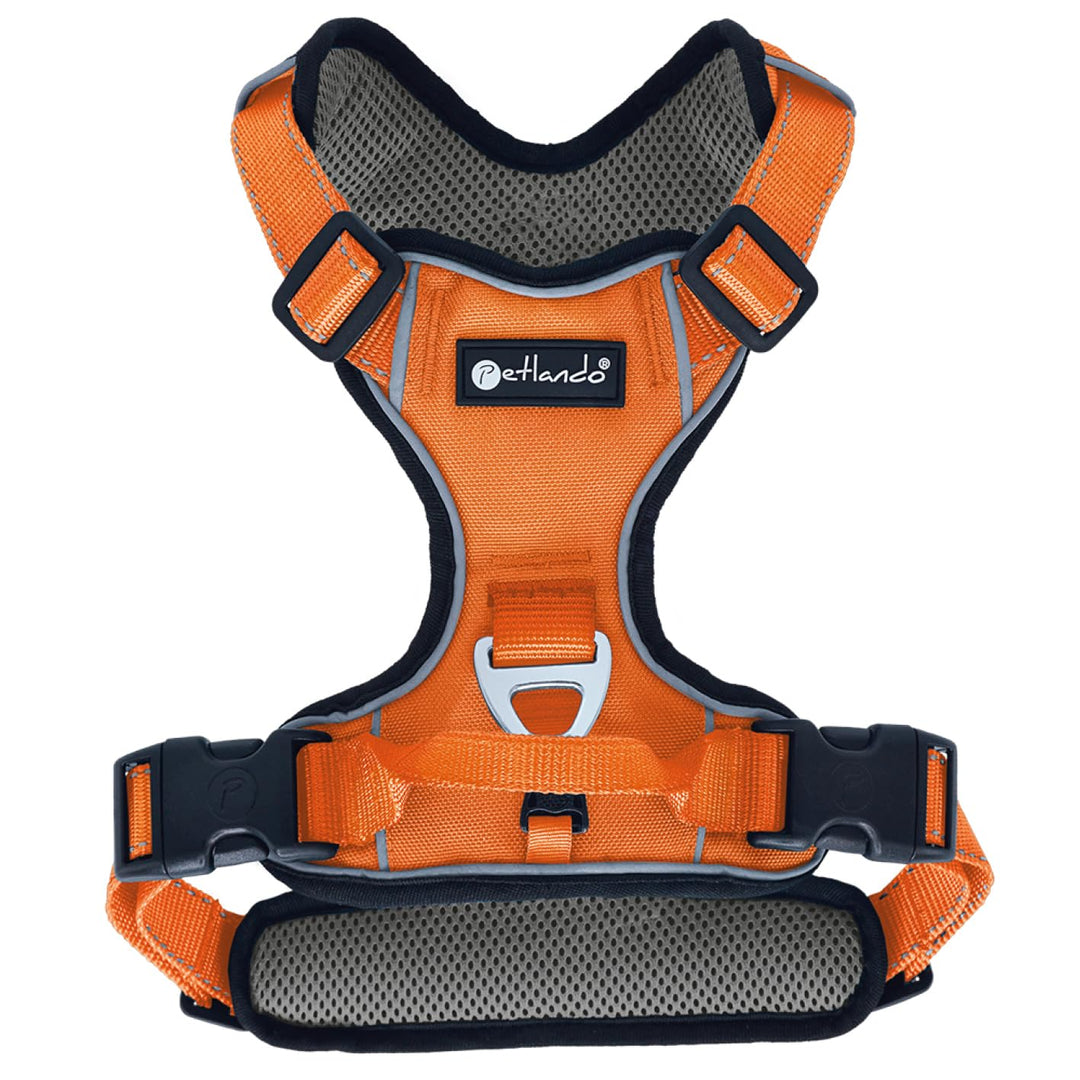 Petlando Hundegeschirr Outdoor – stark reflektierend, gepolstert, atmungsaktiv, robust, stufenlos ve
