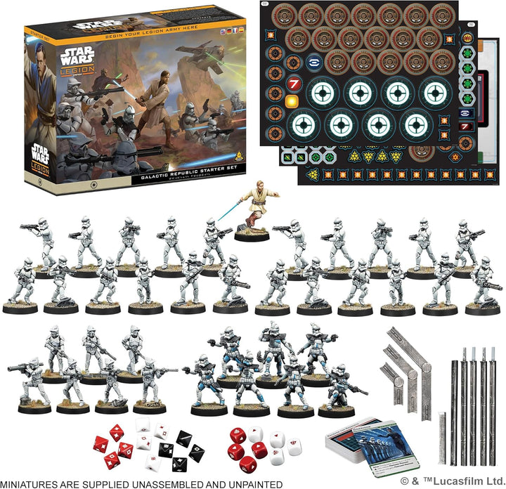 Asmodee, Star Wars: Legion – Galactic Republic Starter Set (Galaktische Republik-Starterset), Atomic