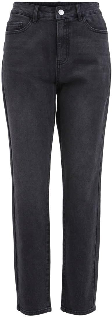 Vila Damen Vimommie Dl Hw Mom Blk-Noos Jeans 36W / 32L Black Denim, 36W / 32L Black Denim