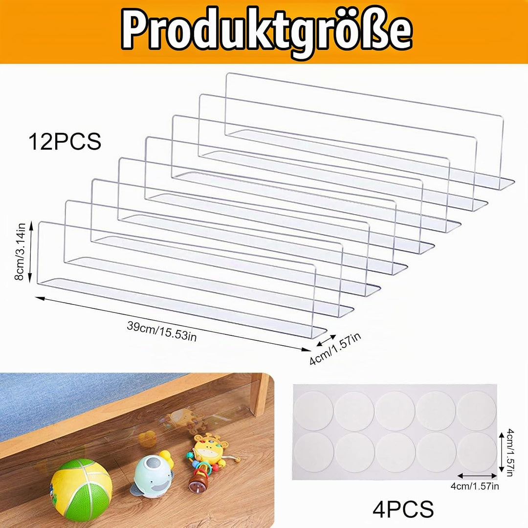 Spielzeugblocker für Möbel: 12 Stück Transparente Spielzeug-Blocker Unter Couch und Bett Lückenblock