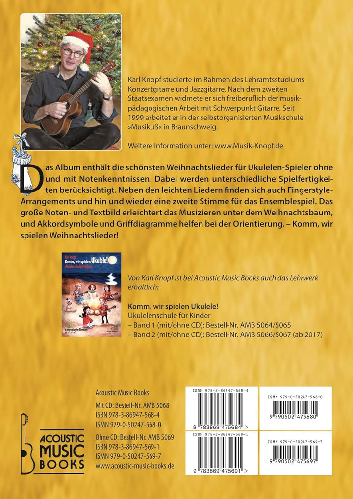Komm, wir spielen Ukulele! Das Weihnachtsalbum für Kinder und Erwachsene: In Internationaler Stimmun