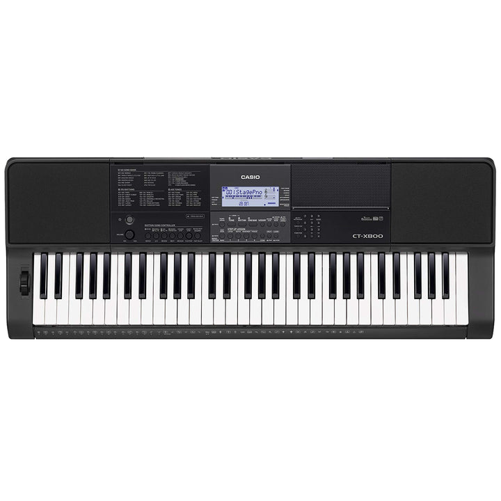 Casio CT-X800 Keyboard mit 61 anschlagdynamischen Standardtasten und Begleitautomatik Single, Single