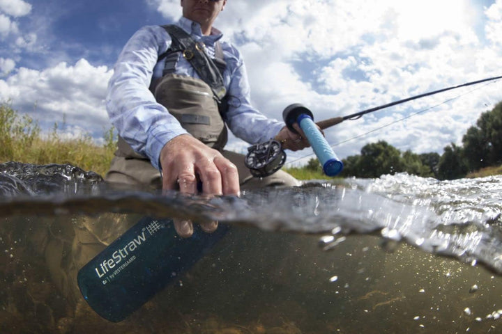 LifeStraw Go Wasserflasche mit Wasserfilter für Reisen, Wandern Hellblau Light Blue, Hellblau Light