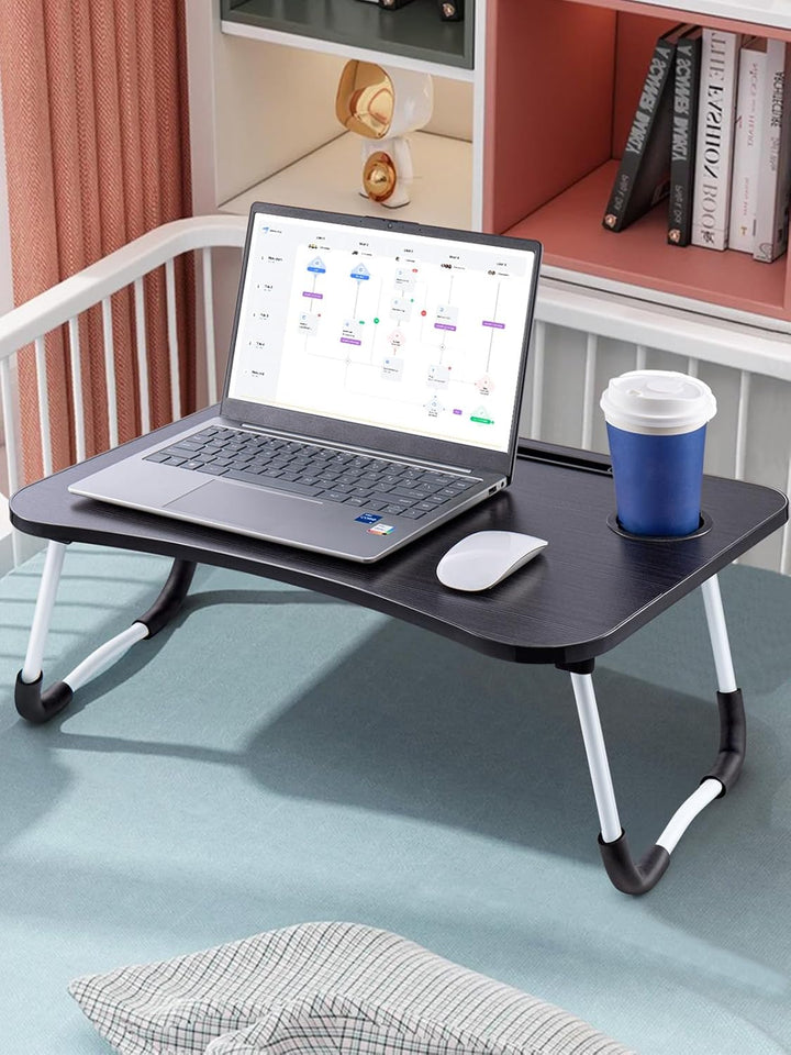 Youyijia Laptoptisch Betttablett Tablet-Ständer & Becherhalter – Laptop Tisch für Bett, Sofa & Boden