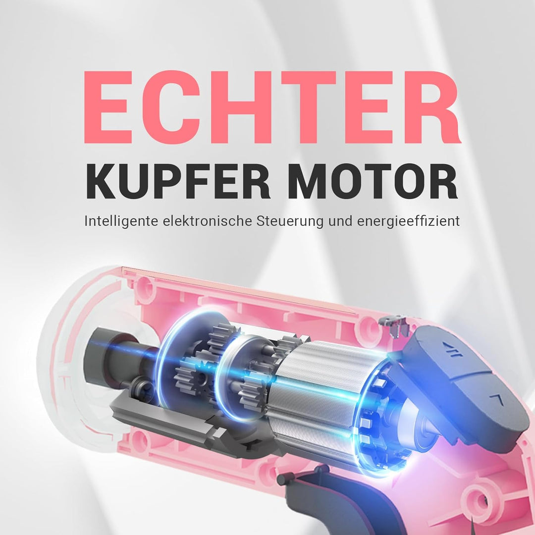 DCA 4V Elektrischer Schraubendreher-Set, 5 N·m mit 2000 mAh Li-Ionen-Akku, 6,35 mm Magnet-Sechskanta
