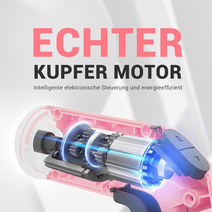 DCA 4V Elektrischer Schraubendreher-Set, 5 N·m mit 2000 mAh Li-Ionen-Akku, 6,35 mm Magnet-Sechskanta