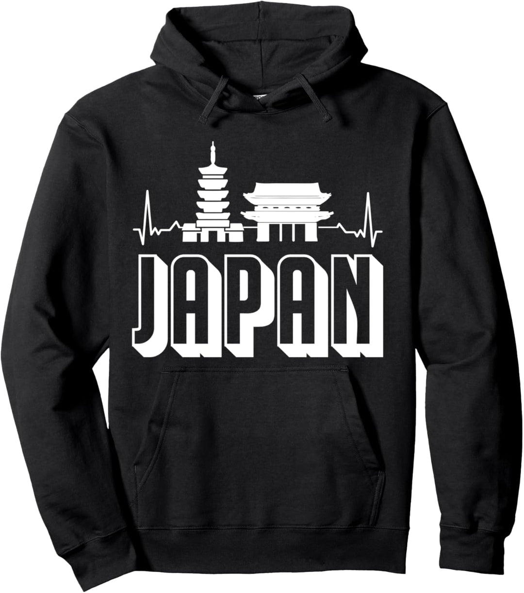 Japan Heartbeat Tokyo Tower und Imperial Palace aus Asien Pullover Hoodie