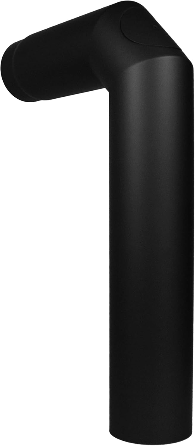 LANZZAS Ofenrohr Set 2x 45° Grad mit Tür ohne Drosselklappe, im Durchmesser, DN Ø 150 mm, Farbe: sch