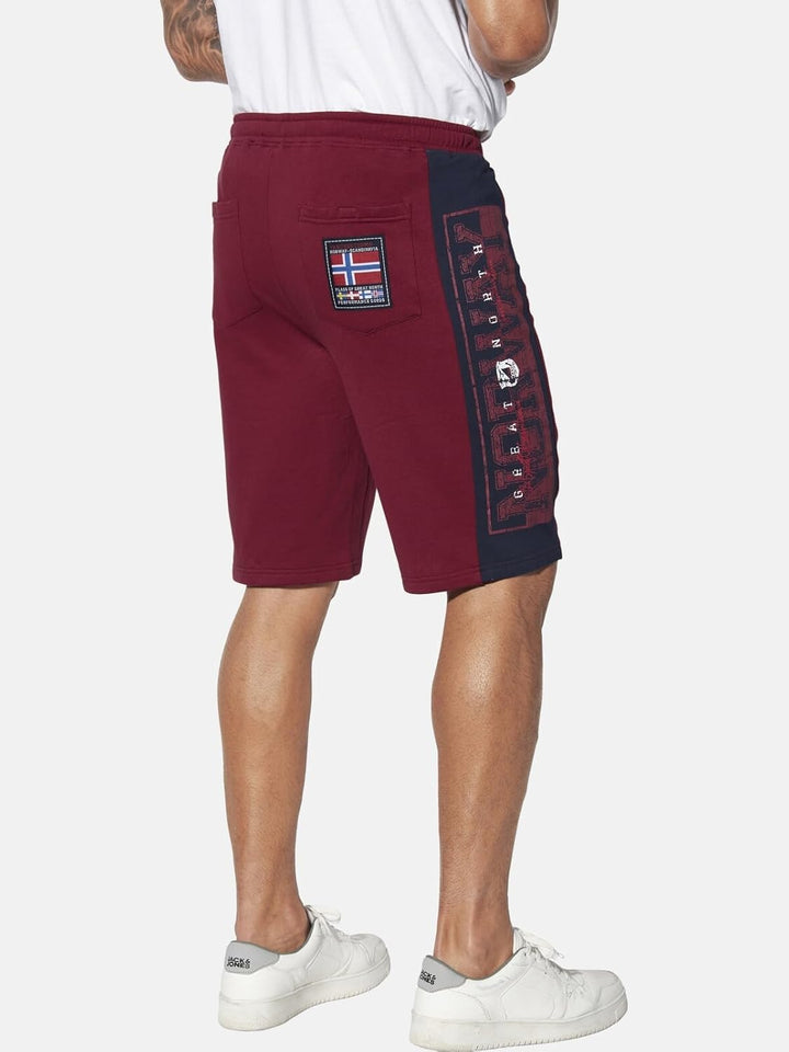 Jan Vanderstorm Herren Doppelpack Jogginghose Haral Kurze Hose Casual Shorts L Dunkelrot, L Dunkelro