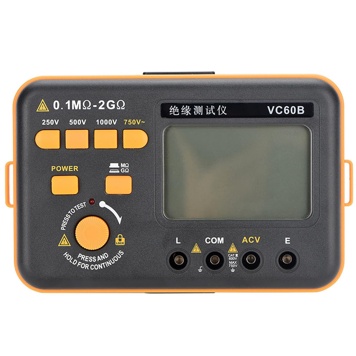 VC60B LCD Digital Megohmmeter Isolationswiderstand Tester MegOhm Meter 200MΩ / 2GΩ