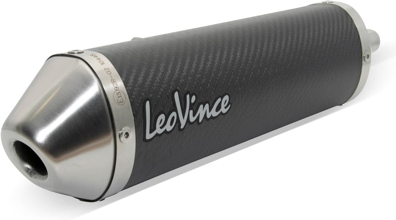 Endschalldämpfer LeoVince SLIP-ON X-FIGHT, Carbon, Edelstahl Kappe, mit Zulassung für Rieju MRT 50 /
