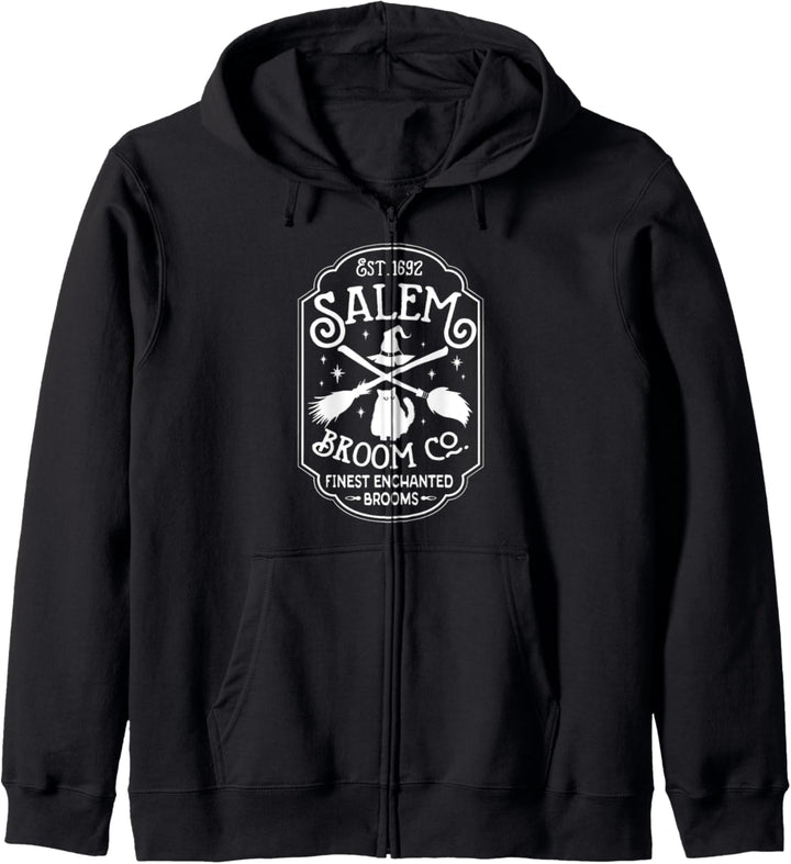 Salem Broom Company Est 1692 Halloween Salem Hexenbesen Kapuzenjacke