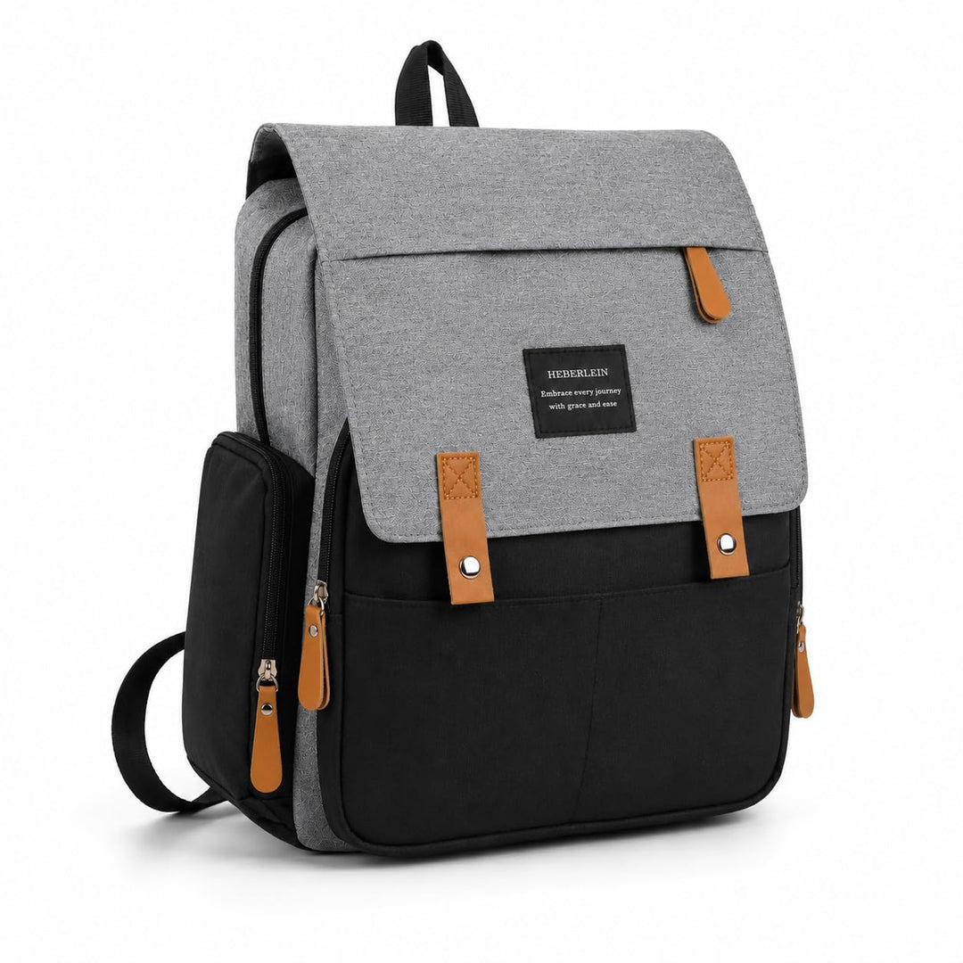 Heberlein Prestige Baby Wickelrucksack - grosse Wickeltasche für Mama &amp; Papa, wasserabweisend mit vi