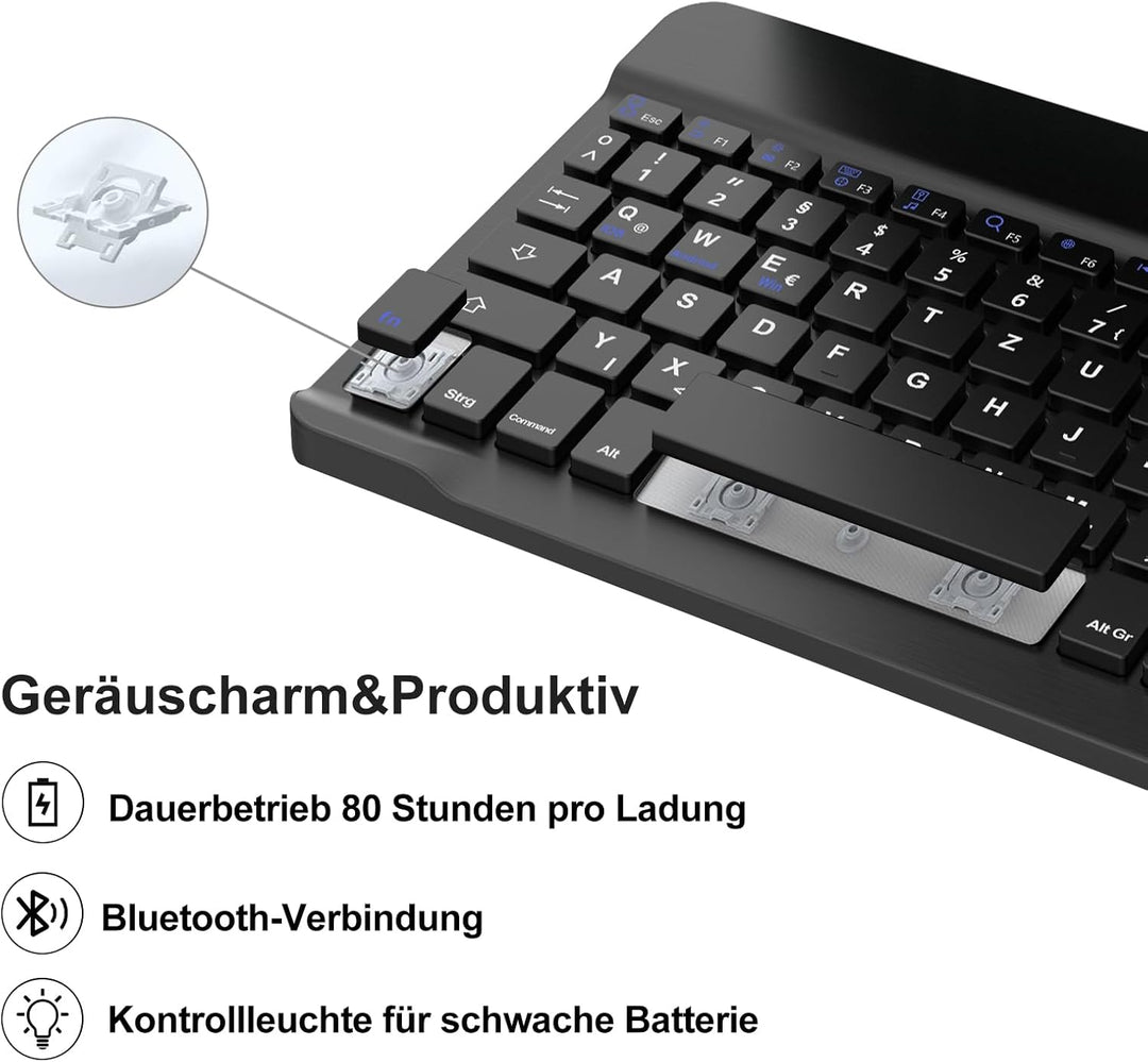 IVEOPPE Tastatur für iPad pro 11" 2024 (M4), Hülle mit Tastatur für iPad Pro 5. Generation, Magnetis