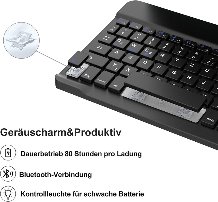 IVEOPPE Tastatur für iPad pro 11" 2024 (M4), Hülle mit Tastatur für iPad Pro 5. Generation, Magnetis