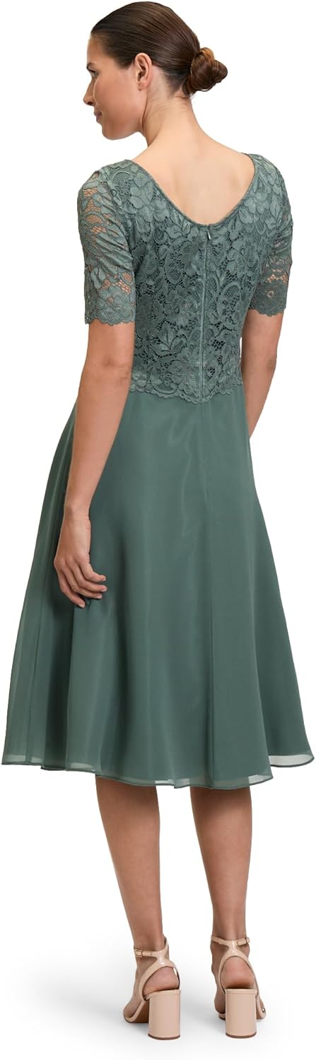 Vera Mont Damen Cocktailkleid mit Spitze Eucalyptus Leaf,38 40 Eucalyptus Leaf, 40 Eucalyptus Leaf