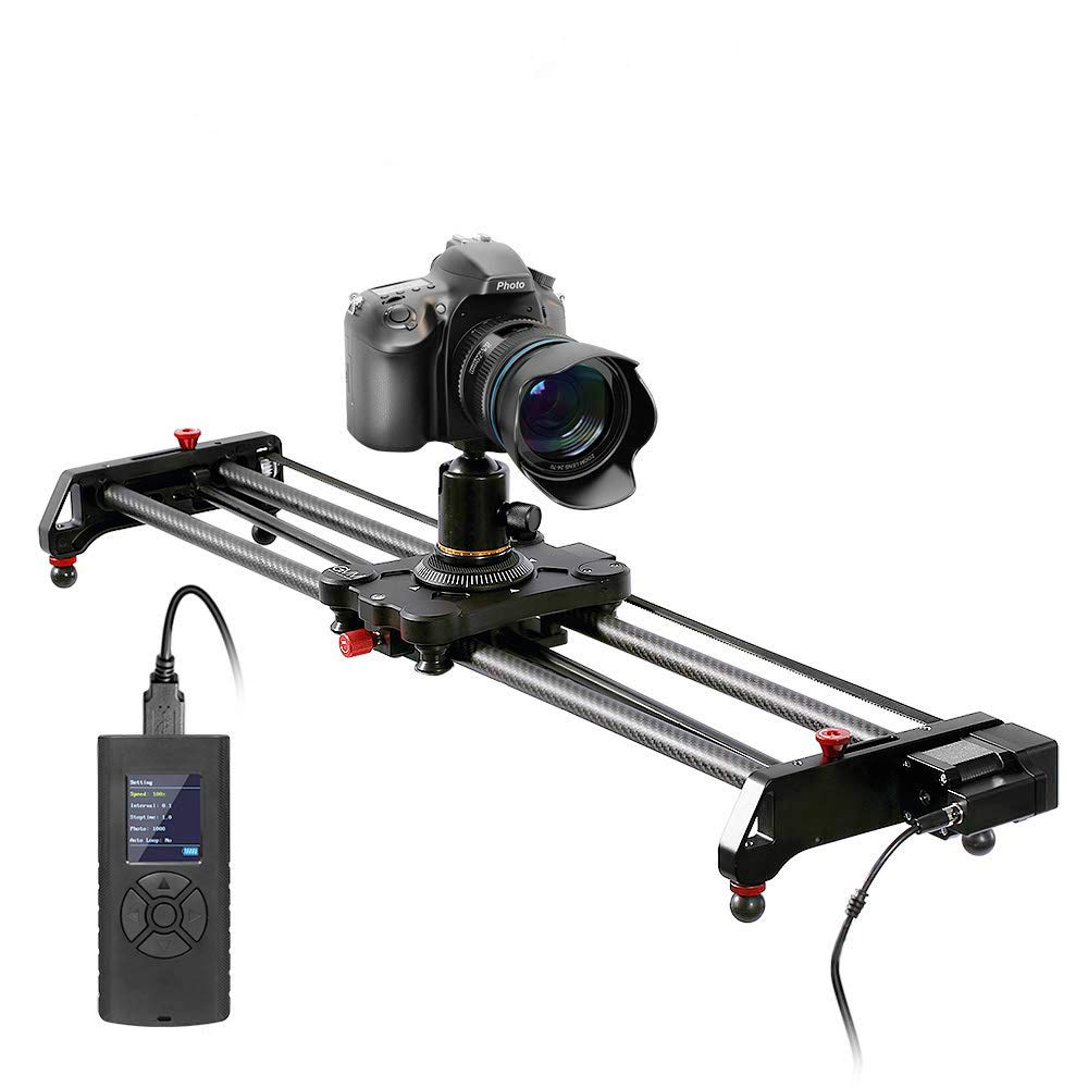 GVM 80cm Kamera Slider, Motorisiert Kameraschlitten, Fotografie Video Slider Kameraschlitten mit Fol