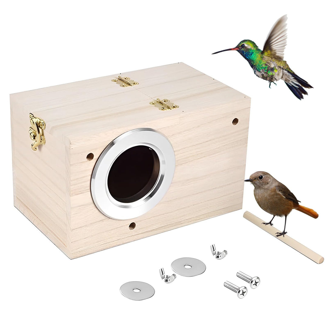 1 Stücke Massivholz Papagei Zucht Box,Durable Vogelzuchtbox Nistkasten Vogelhaus Nisthaus Vogelzucht