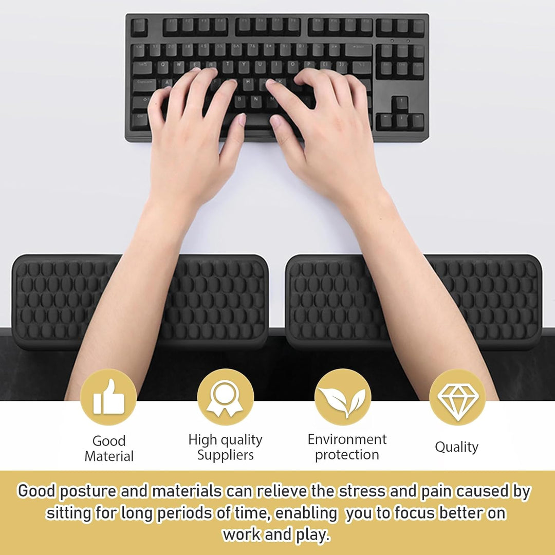 2 Stück L-förmige Handballenauflage Tastatur, Armauflage Schreibtisch EdgeRest, Memory Foam Schreibt