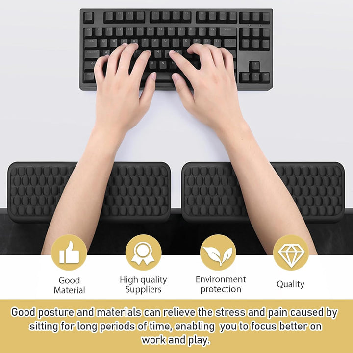 2 Stück L-förmige Handballenauflage Tastatur, Armauflage Schreibtisch EdgeRest, Memory Foam Schreibt