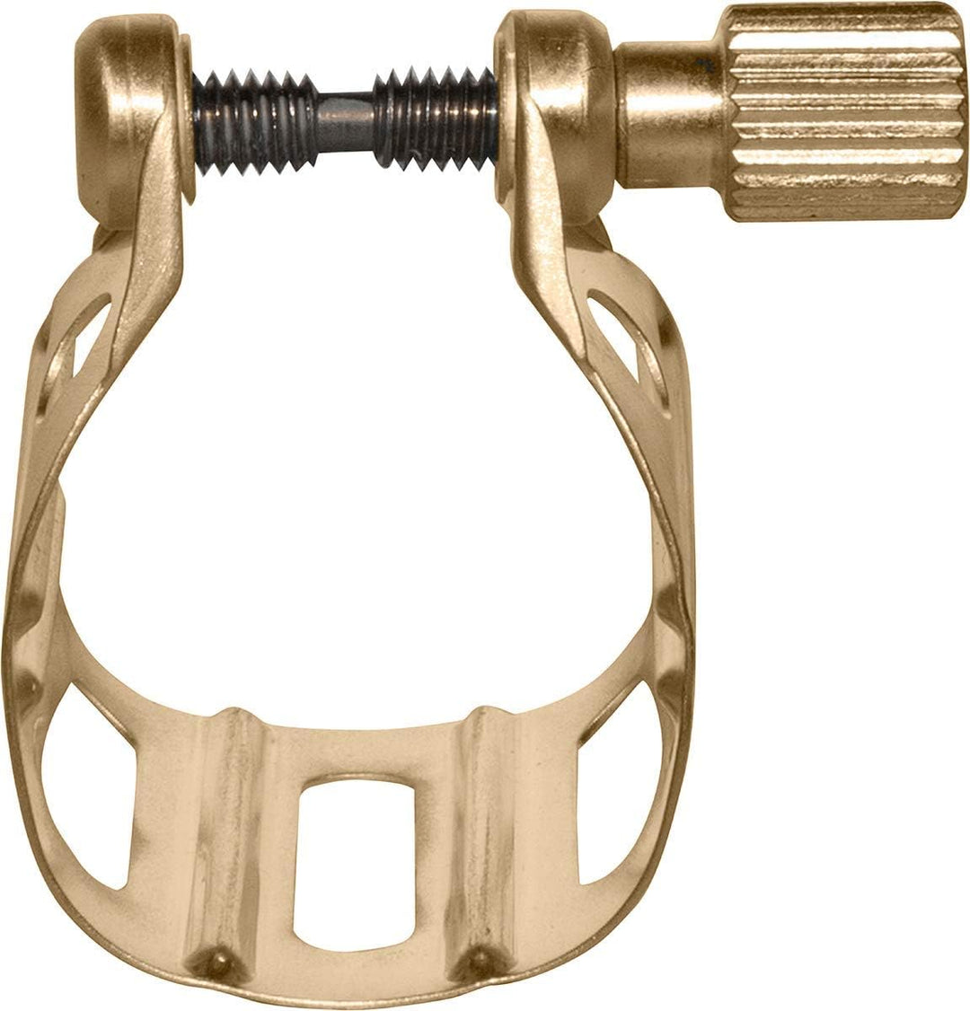 BG L20MJ Jazz-Ligatur gold lackiert - Alt-/Tenorsaxophon mit Metallmundstück