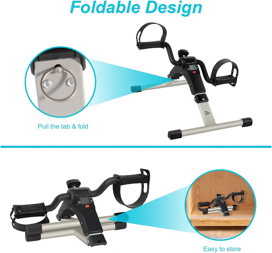 Mini Bike Trainer Pedaltrainer Heimtrainer Arm- und Beintrainer für Zuhause Elektrisch Klappbar Fahr