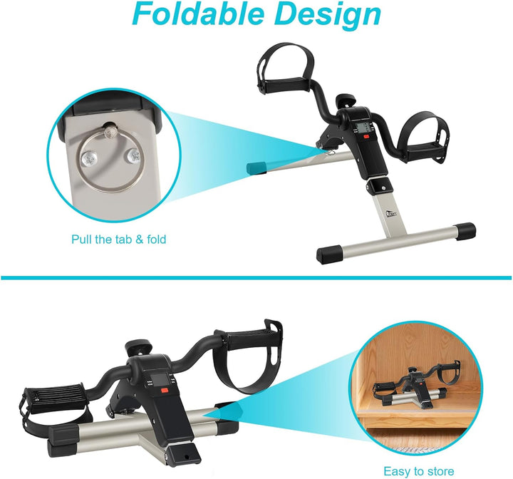 Mini Bike Trainer Pedaltrainer Heimtrainer Arm- und Beintrainer für Zuhause Elektrisch Klappbar Fahr