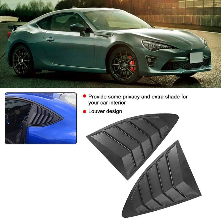 KIMISS Seitenfenster Luftschlitze, 2 Stück ABS Heckscheiben Luftschlitze Spoiler Panel Fit für 86 GT