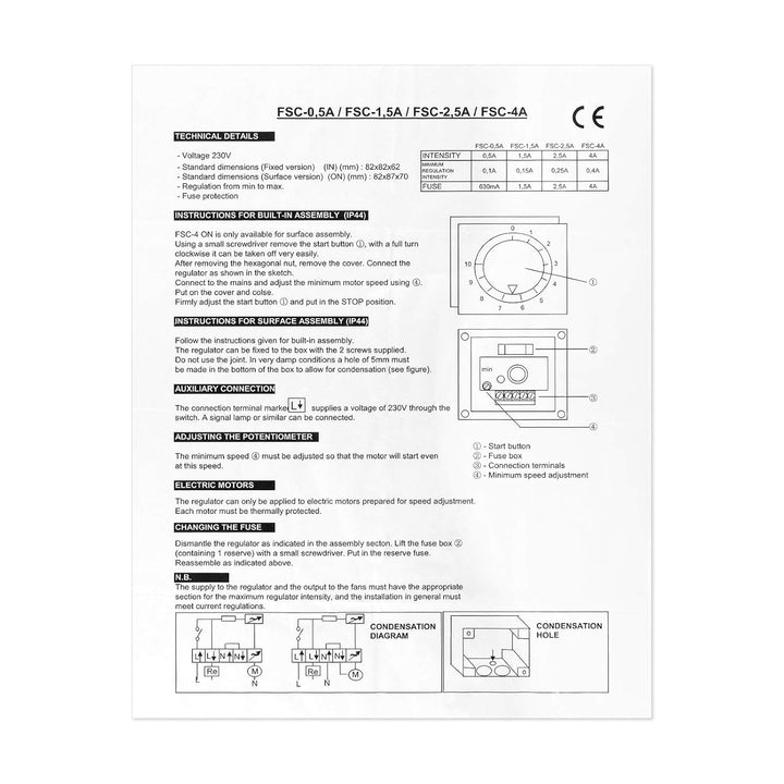 neverest® Dimmer 1.5 A - Drehzahlregler für Ventilatoren, Pumpen, 1.5 A