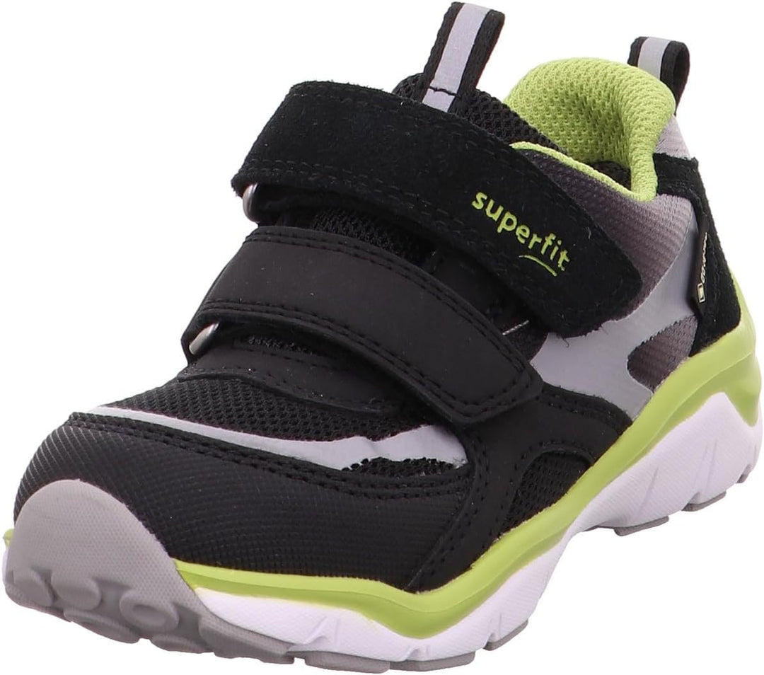 Superfit Jungen Sport5 Gore-tex Sneaker 23 EU Weit Schwarz Hellgrün 0000, 23 EU Weit Schwarz Hellgr&