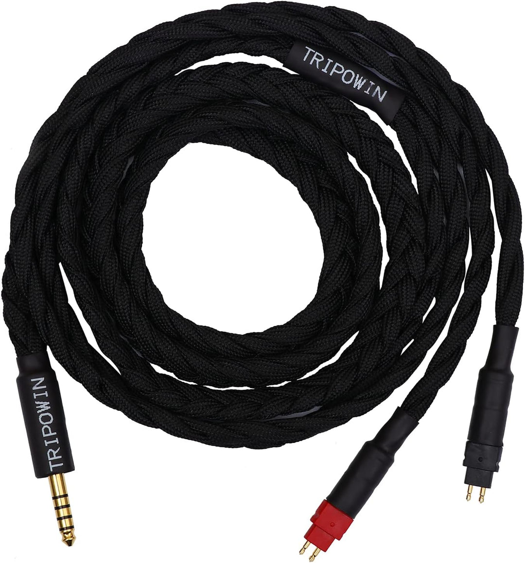 Linsoul Tripowin GranVia Upgraded OFC hohe Reinheit Kopfhörer Audio-Ersatzkabel, 1.5m Länge, HD650 K