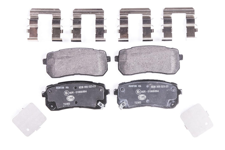 HELLA PAGID 8DB 355 023-231 Bremsbelagsatz - T2383 - Dicke/Stärke: 15.5mm - Bremssystem: Mando - mit