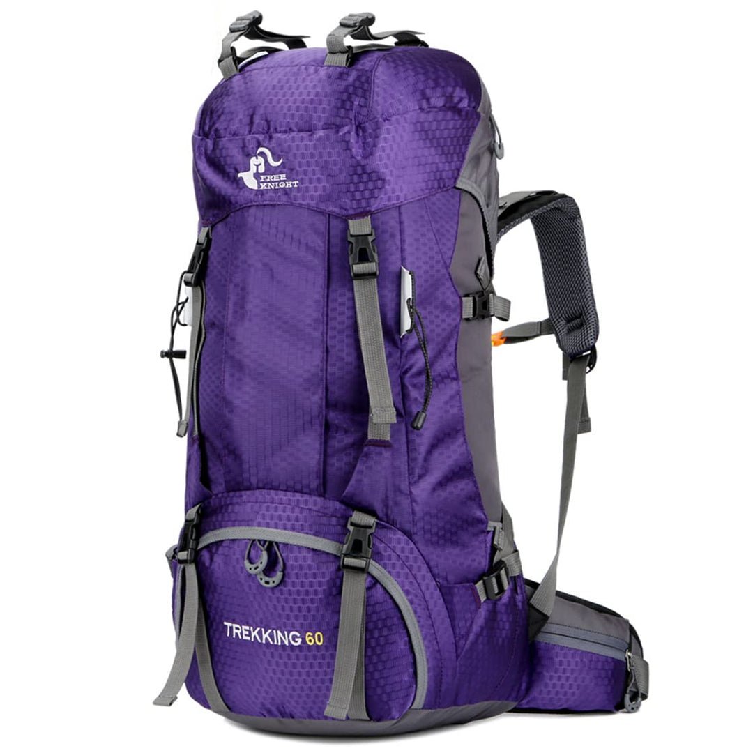Bseash 60L Wasserdichter leichter Wanderrucksack mit Regenschutz, Outdoor Sport Tagesrucksack Multif