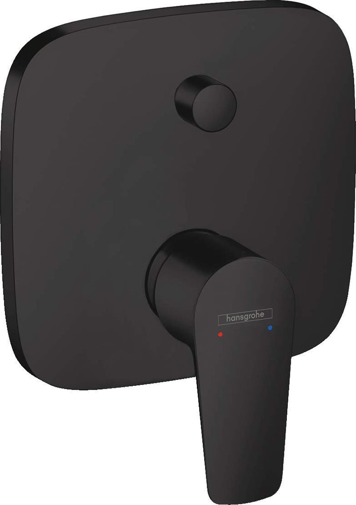 hansgrohe Wannenarmatur Talis E, Unterputz Einhebel-Wannenmischer, Mattschwarz