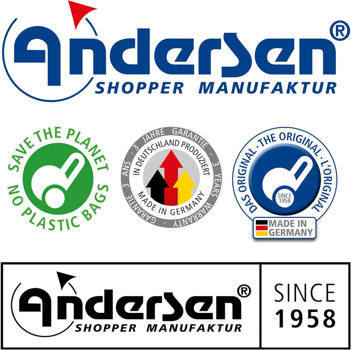 ANDERSEN Einkaufstrolley - Scala Shopper Mix A14 | mit Flüsterrädern, klappbar, aus Stahl, bis 40 kg