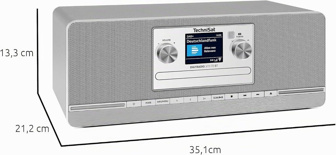 TechniSat DIGITRADIO 372 CD BT - Stereo Digitalradio, Kompaktanlage mit DAB+, UKW, CD-Player, Blueto