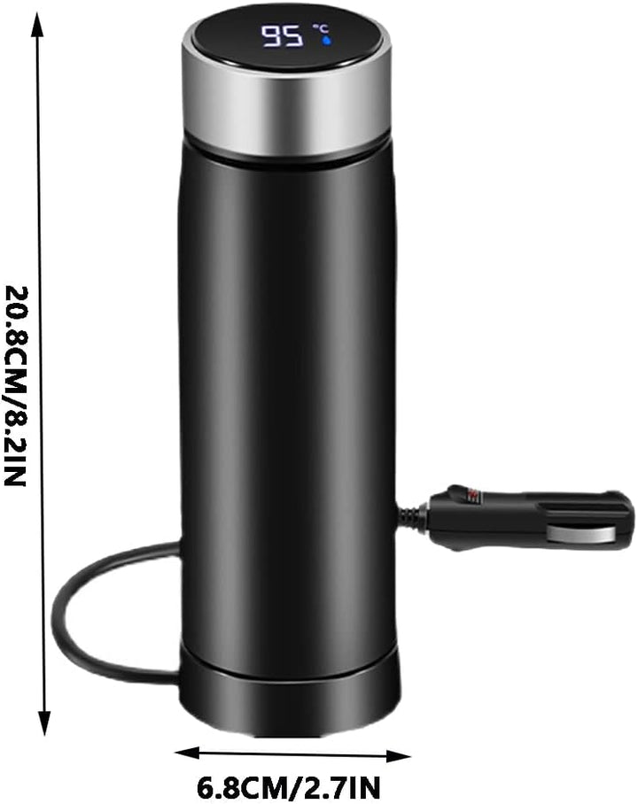 Baceyong 24V/12V Reise-Wasserkocher für Auto/LKW, Tragbare Elektroauto-Reise-Thermoskanne
