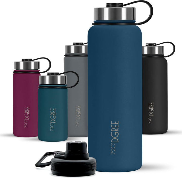 720°DGREE Edelstahl Trinkflasche “noLimit” – 1200ml - Auslaufsicher, Kohlensäure geeignet, BPA-Frei