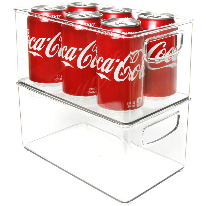 Youngever 2er Set 25 x 15 x 12 cm Kühlschrankbehälter, Speisekammer Organizer, Aufbewahrungsbox Kühl