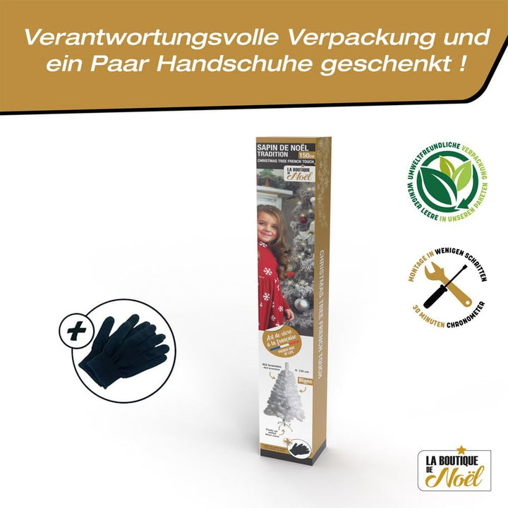 Künstlicher Weihnachtsbaum 90 cm bis 3 m weiss 150 cm 150 cm Weiss, 150 cm Weiß
