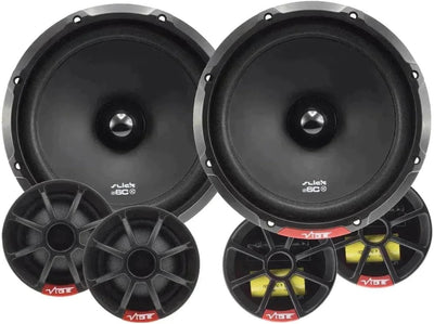 VIBE Audio Slick 6.5” Komponentenlautsprecher 90/270 W (RMS/MAX), 16,5 cm, SLICK6C-V7, Schwarz