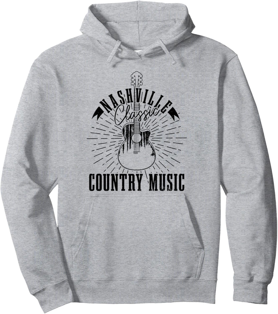 Country Music City Nashville Gitarre Tennessee Vintage Pullover Hoodie