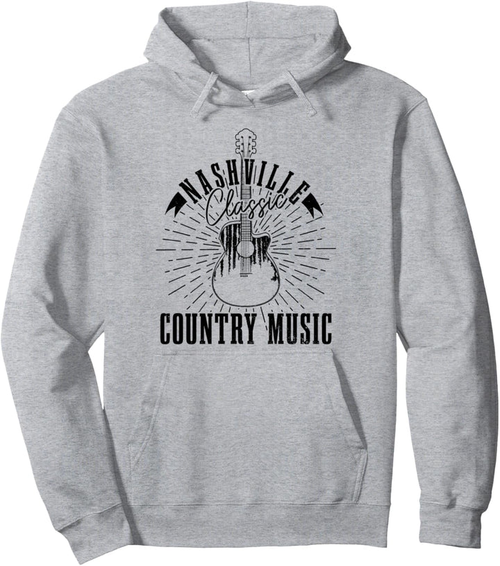 Country Music City Nashville Gitarre Tennessee Vintage Pullover Hoodie