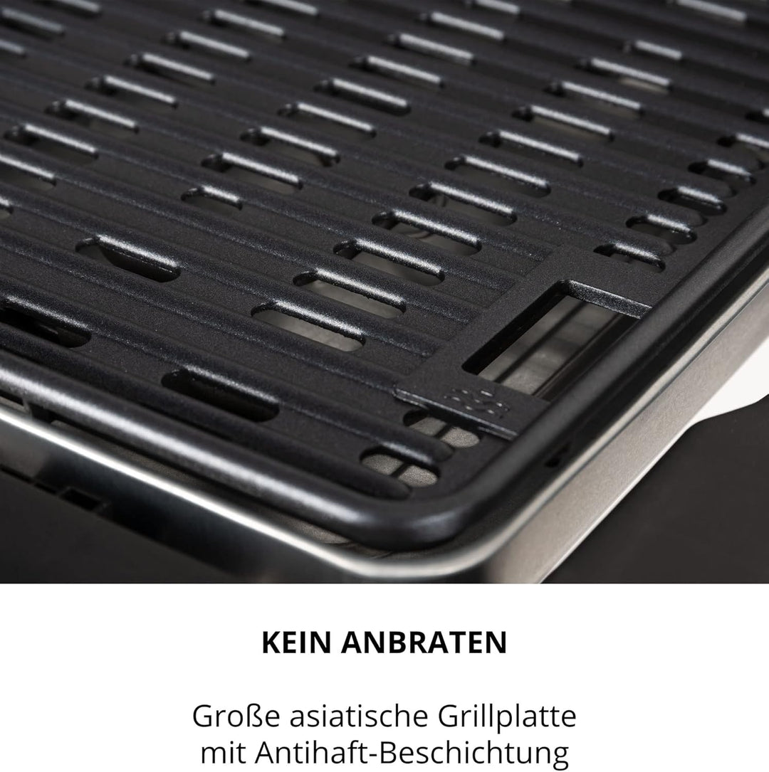 Stagecaptain EBBQ-2000 Elektrogrill 2000W - 3in1 Grill - Tischgrill, Standgrill mit Grillrost und Gr