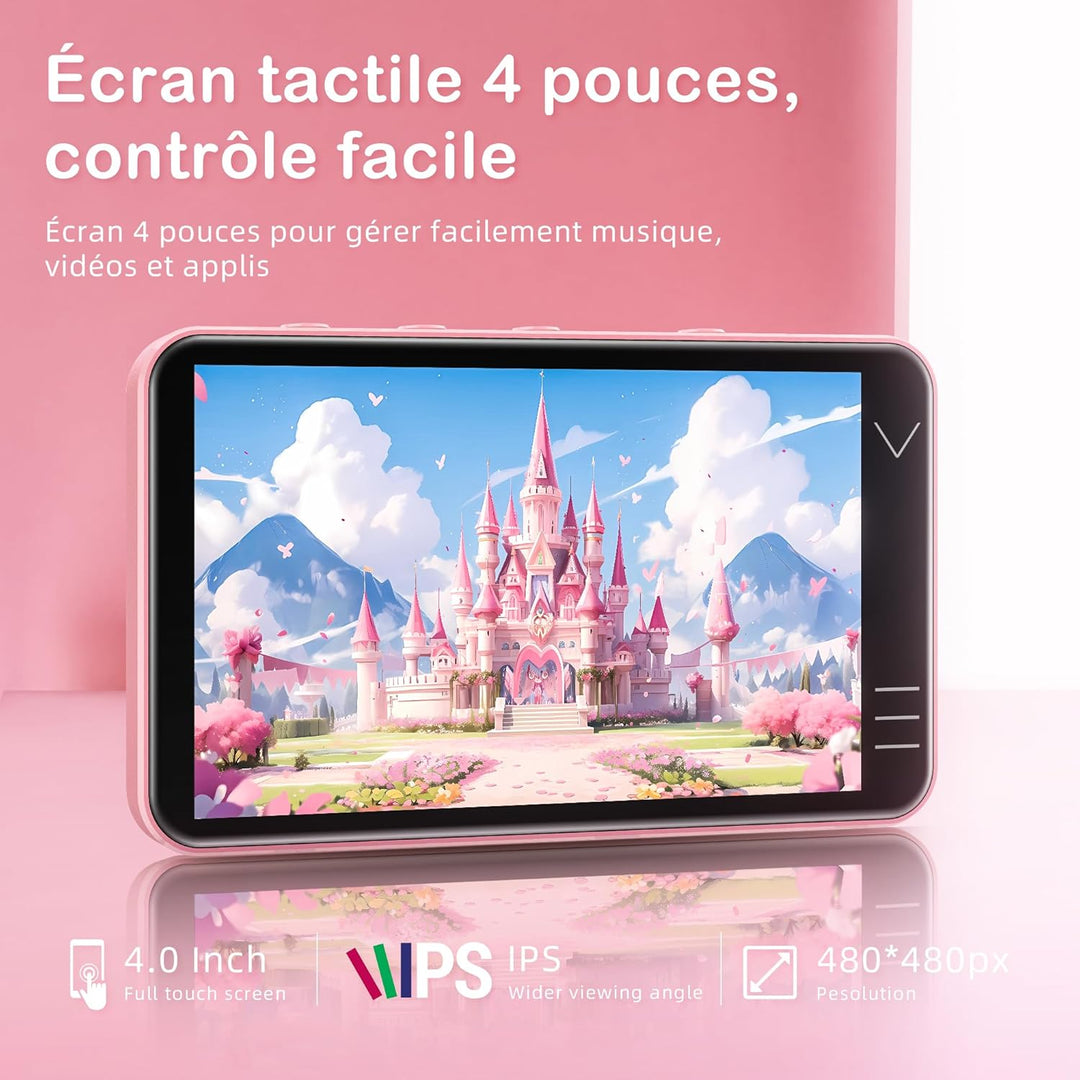 HIFI WALKER G7 MP3-Player mit Bluetooth & WLAN, Android 13, 144 GB Speicher, 3 GB RAM, 4-Zoll HD-Tou