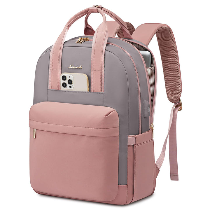 LOVEVOOK Rucksack Damen, 15,6 Zoll Laptop Schulrucksack Mädchen mit Laptopfach, Wasserdicht Tagesruc