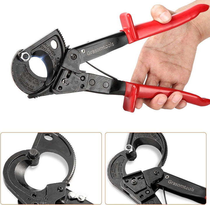 Ratschen-Kabelschneider, Ratschenschneider und Drahtkabelschneider, schneidet bis zu 240 mm², HS325A