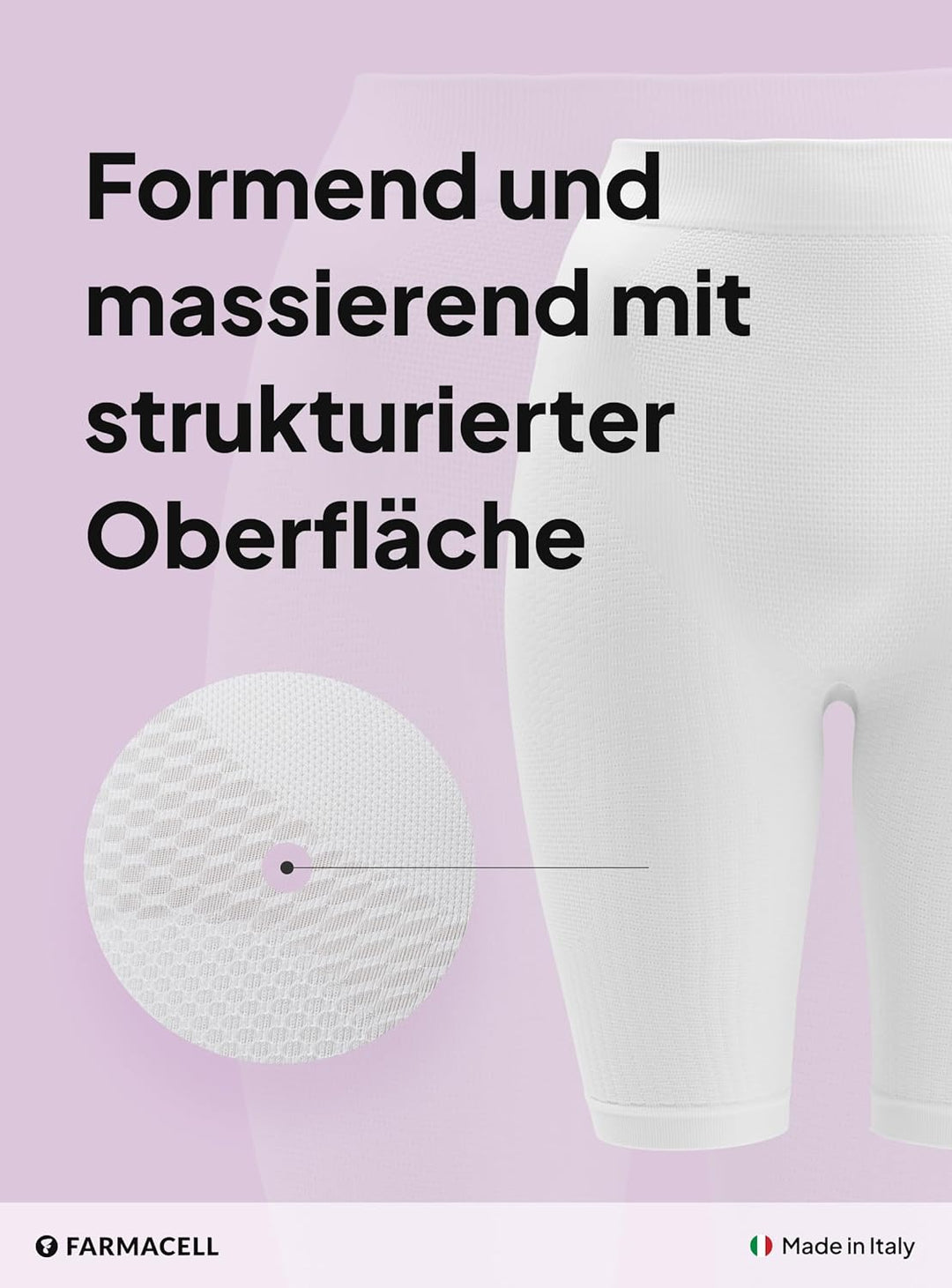 FarmaCell 312 Figurformende massierende Miederhose Anti Cellulite 3XL-4XL Weiss, 3XL-4XL Weiss
